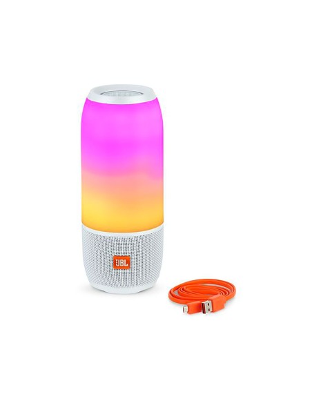 Altavoz JBL Pulse 3 - Bluetooth - Color Blanco - Luces Personalizadas - JBL  JBLPULSE3WHTEU kiwiku.com