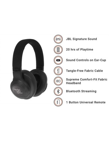 Jbl E55Bt Auriculares Negros Bluetooth  kiwiku.com