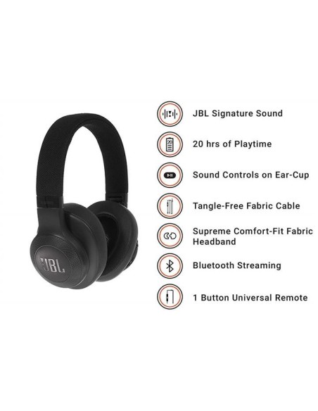 Jbl E55Bt Auriculares Negros Bluetooth  kiwiku.com