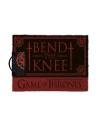 Game Of Thrones Bend The Knee Door Mat Felpudo, Goma, 40 x 60 cm