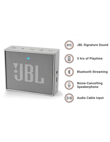 JBL Go - Altavoz portátil para Smartphones, Tablets y Dispositivos MP3 Gris JBLGOGRAY kiwiku.com