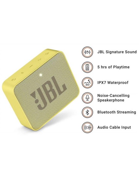 JBL Go 2 - Altavoz inalámbrico con Bluetooth JBLGO2BLK Color Amarillo  kiwiku.com