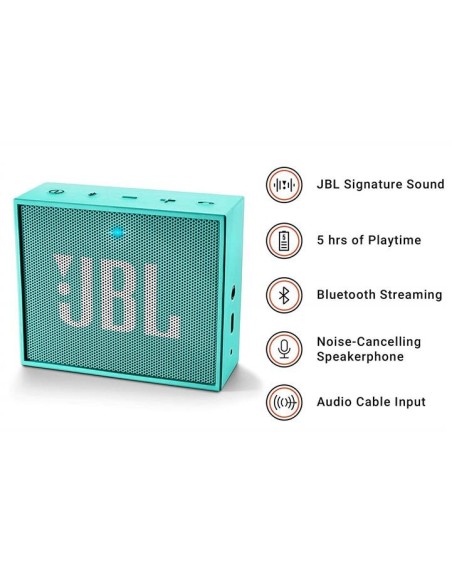 JBL Go - Altavoz portátil para Smartphones, Tablets y Dispositivos MP3 Azul Turquesa JBLGOTEAL kiwiku.com