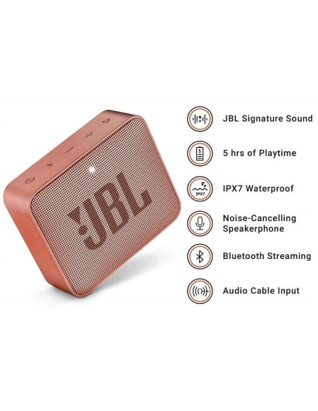 JBL Go 2 - Altavoz inalámbrico con Bluetooth 3W Color Rosa Oscuro GO2 CINNAMON kiwiku.com