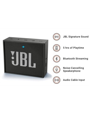JBL Go - Altavoz portátil Bluetooth 3W Negro JBLGOBLK kiwiku.com