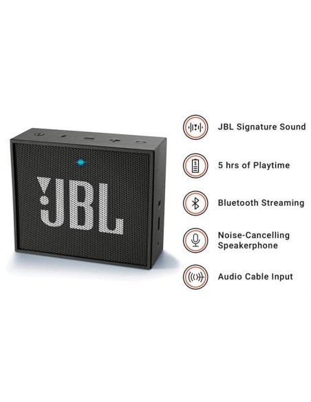 JBL Go - Altavoz portátil Bluetooth 3W Negro JBLGOBLK kiwiku.com
