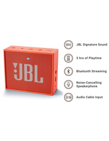 JBL Go - Altavoz portátil Bluetooth 3W Naranja JBLGOORG kiwiku.com