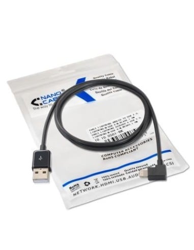 10.10.0501-BK 1m USB A Lightning Negro cable USB 10.10.0501-BK kiwiku.com