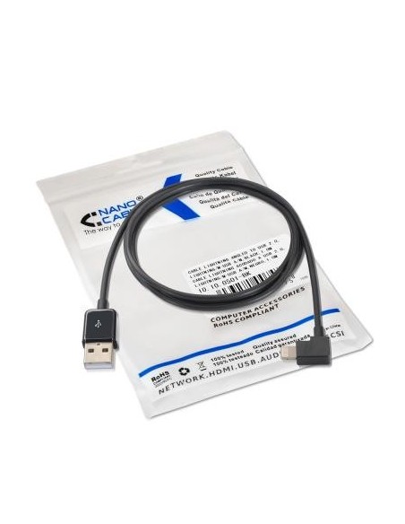 10.10.0501-BK 1m USB A Lightning Negro cable USB 10.10.0501-BK kiwiku.com
