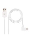 Cable USB A Lightning Color blanco cable USB 1m - 10.10.0501-W