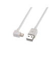 Cable USB A Lightning Color blanco USB  2m - Nanocable 10.10.0502-W