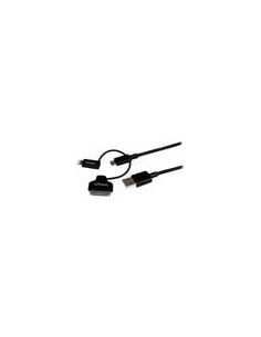 Cable de 1m Lightning, Dock de 30 pines o Micro USB a USB - Color Negro LTADUB1MB kiwiku.com