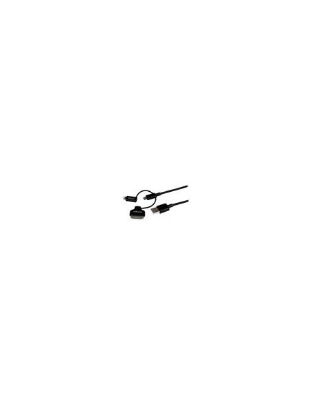 Cable de 1m Lightning, Dock de 30 pines o Micro USB a USB - Color Negro LTADUB1MB kiwiku.com