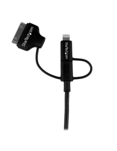 Cable de 1m Lightning, Dock de 30 pines o Micro USB a USB - Color Negro LTADUB1MB kiwiku.com 2