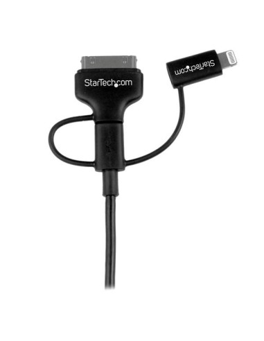 Cable de 1m Lightning, Dock de 30 pines o Micro USB a USB - Color Negro LTADUB1MB kiwiku.com