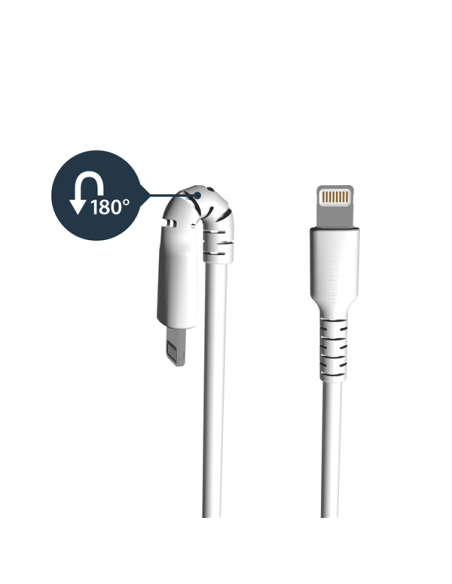 Cable de 2m USB a Lightning - Certificado MFi - Blanco RUSBLTMM2M kiwiku.com