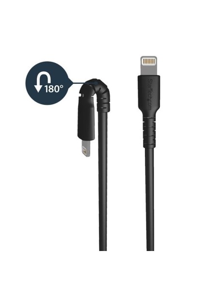 Cable de 1m USB a Lightning - Certificado MFi de Apple - Negro RUSBLTMM1MB kiwiku.com