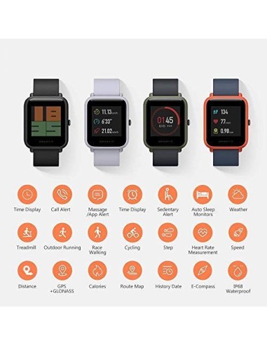 Smartwatch xiaomi amazfit bip global (youth version) 1.28 Negro UYG4021RT kiwiku.com