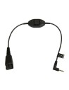 Cable Jabra QD a conector de 2,5 mm con pulsar para hablar