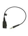 Jabra - Cable alargador recto de 3.5 mm, desconexión rápida