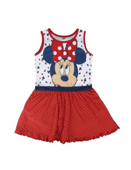 Vestido minnie , Color Rojo, Talla 2 AÑOS, 5 años, 6 años, 7 años 2200001969 kiwiku.com