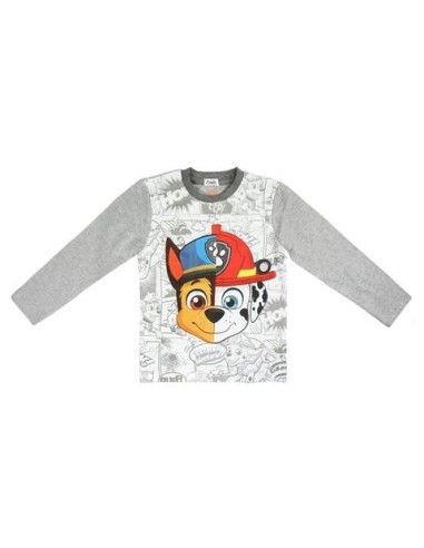 Pijama largo algodÓn paw patrol, Color Gris 2200003025 kiwiku.com