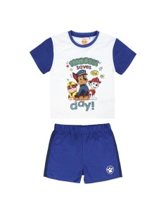 Pijama corto algodón paw patrol, Color Azul 2200003454 kiwiku.com 2