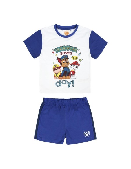 Pijama corto algodón paw patrol, Color Azul 2200003454 kiwiku.com