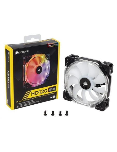 Ventilador de PC Corsair HD120 RGB LED 120mm y alto rendimiento CO-9050065-WW kiwiku.com