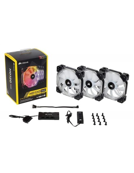 Ventilador de PC Corsair HD120 RGB LED 120 mm LED RGB - Pack de 3 unidades CO-9050067-WW kiwiku.com