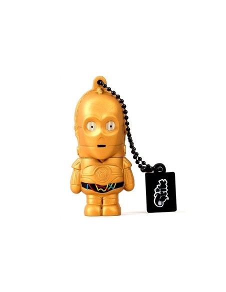 Tribe Star Wars - Memoria USB Flash Drive 2.0 de 8 GB con llavero, diseño C3PO: Kiwiku.com: Informática