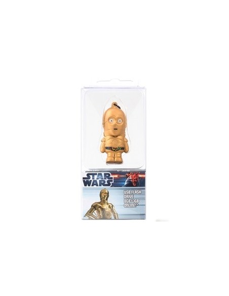 Tribe Star Wars - Memoria USB Flash Drive 2.0 de 8 GB con llavero, diseño C3PO: Kiwiku.com: Informática