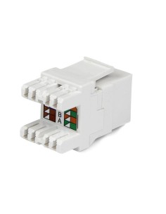 Jack Conector de Pared Módulo Keystone RJ45 Hembra Cat6 de Red 180º - Blanco - Tipo 110 C6KEY110SWH kiwiku.com 2