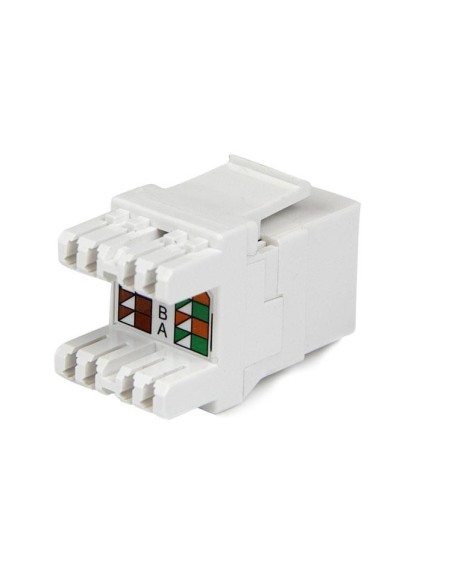 Jack Conector de Pared Módulo Keystone RJ45 Hembra Cat6 de Red 180º - Blanco - Tipo 110 C6KEY110SWH kiwiku.com