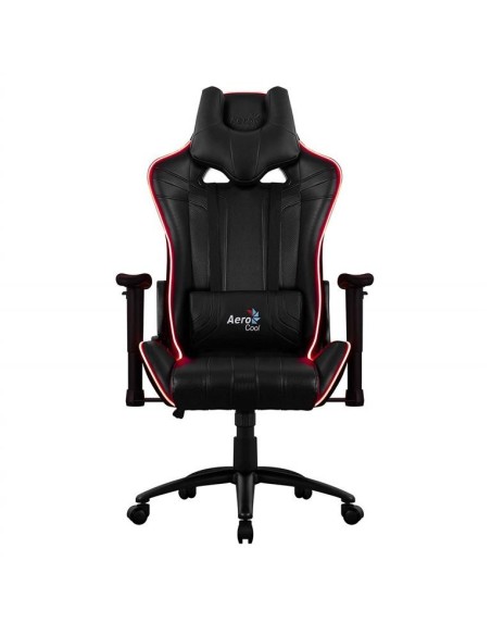Silla gamer aerocool con iluminacion led ac120rgb color negro  kiwiku.com