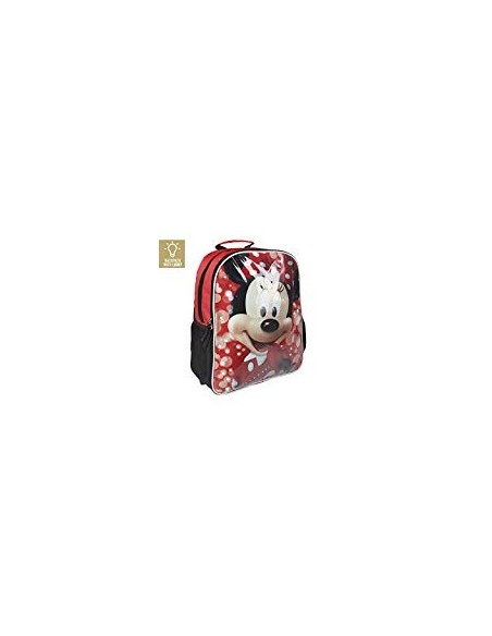 Mochila escolar luces minnie, Color Rojo 2100002021 kiwiku.com