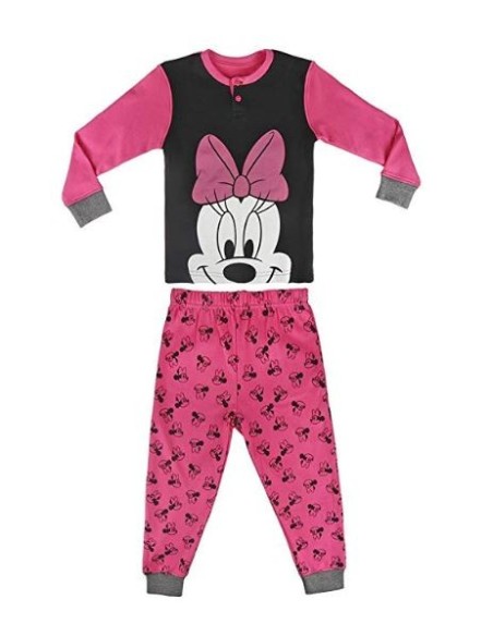 Pijama largo algodÓn premium minnie, Color Rosa, Talla 6 AÑOS 2200002306_T06A-C07 kiwiku.com