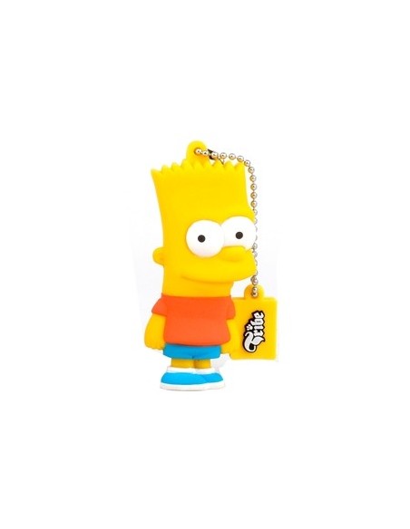 Tribe Los Simpsons - Memoria USB Flash Drive 2.0 de 8 GB con llavero, diseño Bart Simpson: Kiwiku.com: Informática