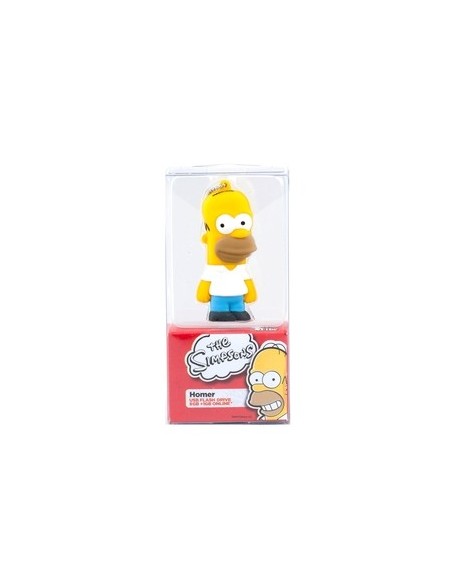 Tribe Simpson Springfield Pendrive - Memoria USB Flash Drive 2.0, de goma, de 8 GB con llavero, diseño Homer Simpson: Kiwiku.com