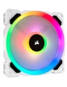 Ventilador RGB LED PWM blanco con doble bucle de luz de 120 mm LL120 RGB, paquete sencillo