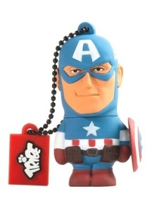Tribe Marvel The Avengers - Memoria USB Flash Drive 2.0 de 8 GB con llavero, diseño Captain America: Kiwiku.com: Informática
