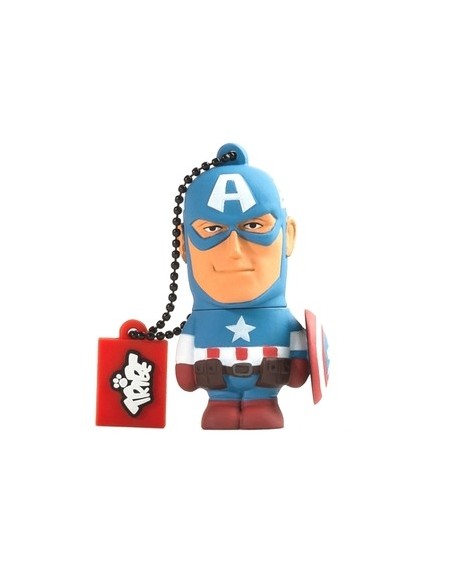 Tribe Marvel The Avengers - Memoria USB Flash Drive 2.0 de 8 GB con llavero, diseño Captain America: Kiwiku.com: Informática