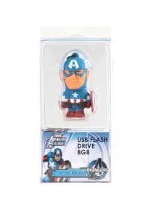 Tribe Marvel The Avengers - Memoria USB Flash Drive 2.0 de 8 GB con llavero, diseño Captain America: Kiwiku.com: Informática 2