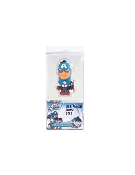 Tribe Marvel The Avengers - Memoria USB Flash Drive 2.0 de 8 GB con llavero, diseño Captain America: Kiwiku.com: Informática