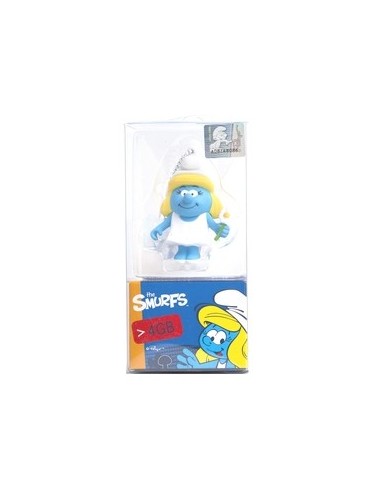 Tribe Los Pitufos - Memoria USB Flash Drive 2.0 de 8 GB con llavero, diseño Pitufa: Kiwiku.com: Informática
