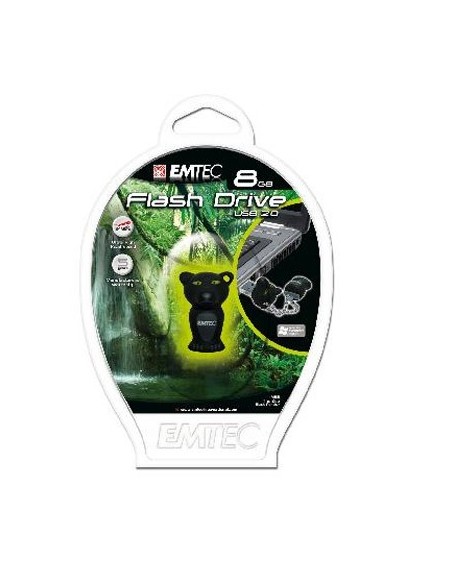 Memoria llavero usb 4gb emtec pantera usb2.0