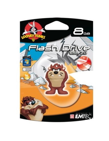 EMTEC L103 - Memoria USB 2.0, 8 GB, con figura de Taz, color marrón: EMTEC: Kiwiku.com: Informática