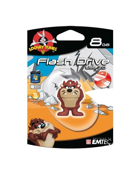 EMTEC L103 - Memoria USB 2.0, 8 GB, con figura de Taz, color marrón: EMTEC: Kiwiku.com: Informática