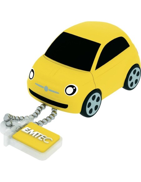 Pendrive 8gb usb2.0 emtec f100 fiat 500 amarillo