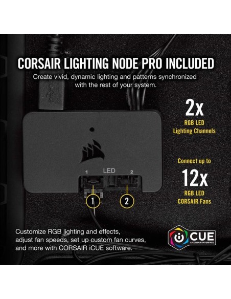 Ventilador caja corsair ll120 rgb 120mm dual light node CO-9050072-WW kiwiku.com